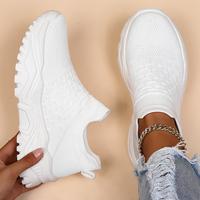 Women's Lightweight Casual Sports Shoes with Low Top Platform, Comfortable Breathable Sports Running Shoes, All-match Round T...