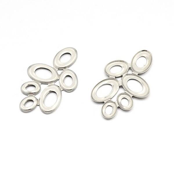 Tarnish Resistant 201 Stainless Steel Multi Oval Ring Links connectors