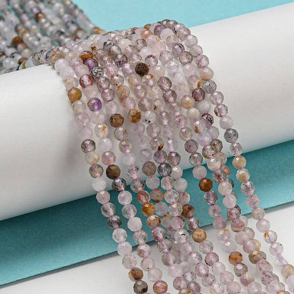 Natural Purple Rutilated Quartz Beads Strands