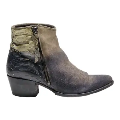 SENDRA Ankle Boots Black Leather Womens UK 3