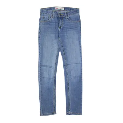 LEVI'S 519 Jeans Blue Denim Slim Skinny Stone Wash Womens W26 L28