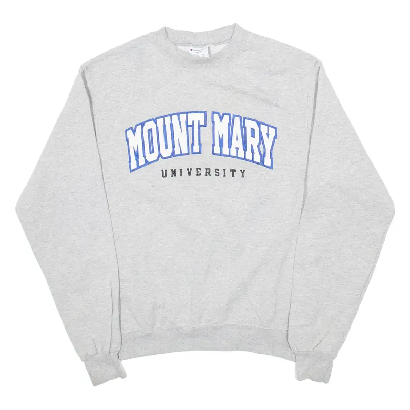 CHAMPION Mount Mary University Mens Sweatshirt Grey 90s USA S