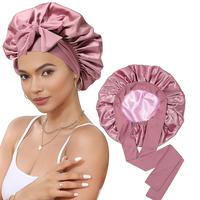 Double Layer Silk Bonnet for Haircare - Soft & Practical Sleeping cap with Elastic Tie Band for Curly & Natural Hair Mother's...
