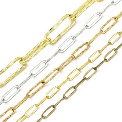 Brass & Stainless Steel Paperclip Chains
