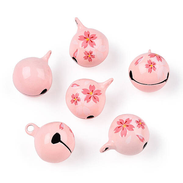 Baking Painted Brass Bell Pendants