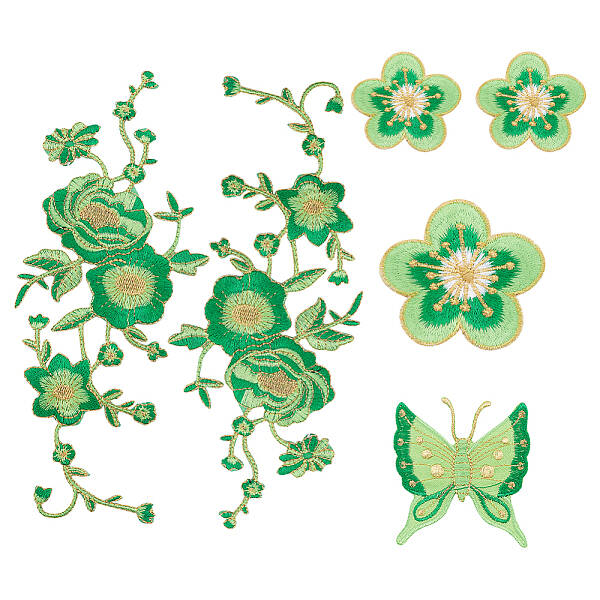 7Pcs 4 Style Embroidered Cloth Patch