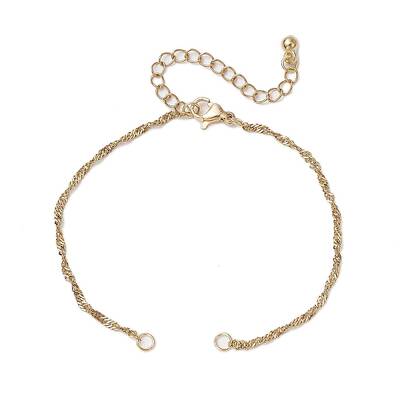 304 Stainless Steel Singapore Chain Bracelet Makings
