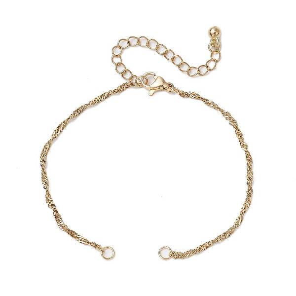 304 Stainless Steel Singapore Chain Bracelet Makings