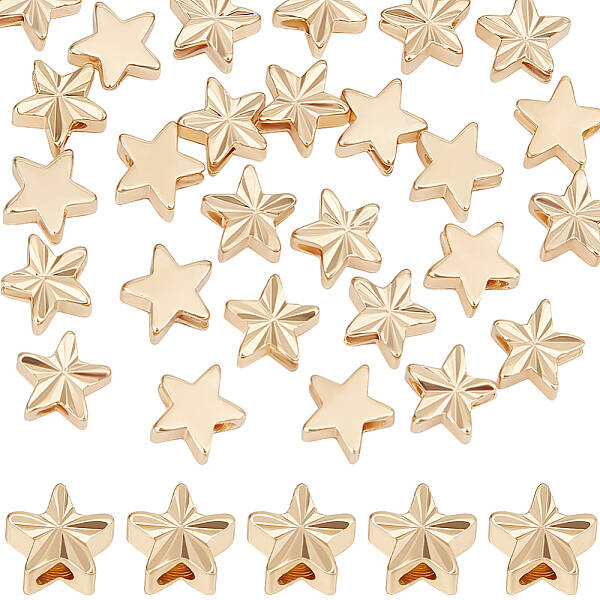 40Pcs Brass Beads