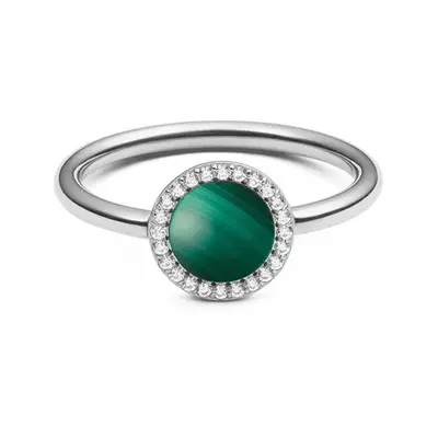 Daniel wellington Elegant ring with malachite and crystals Audrey DW00401317 - Circuit: 50 mm