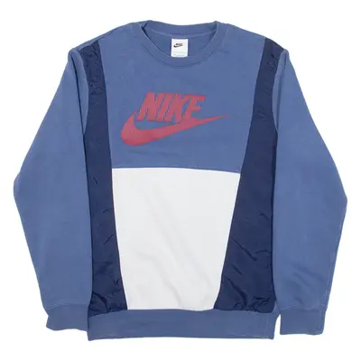 NIKE Mens Sweatshirt Blue XS