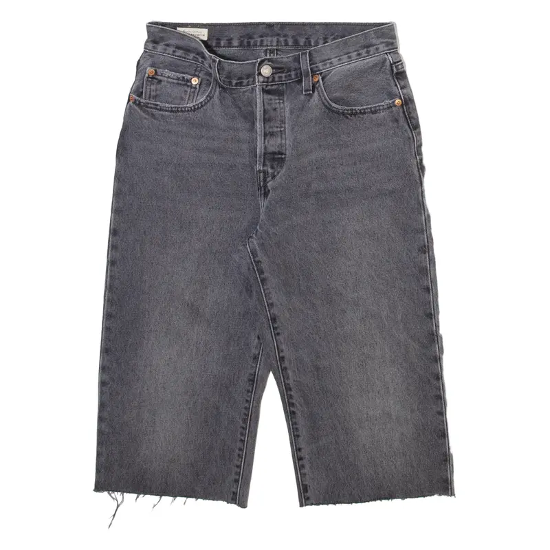 LEVI'S 501 Big E Womens Denim Shorts Grey M W29