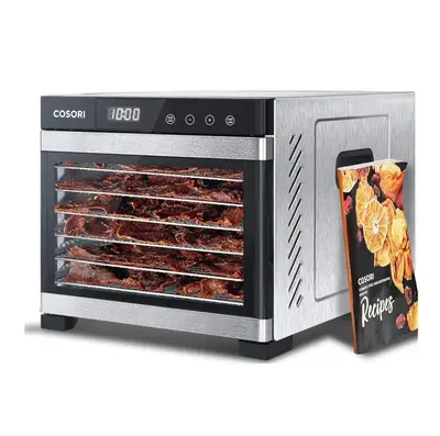 COSORI Food Dehydrator for Jerky, 600W, 6 Stainless Steel Trays, 48H Timer, 165°F Control, 6.48ft² Drying Space, Herbs, Mea...