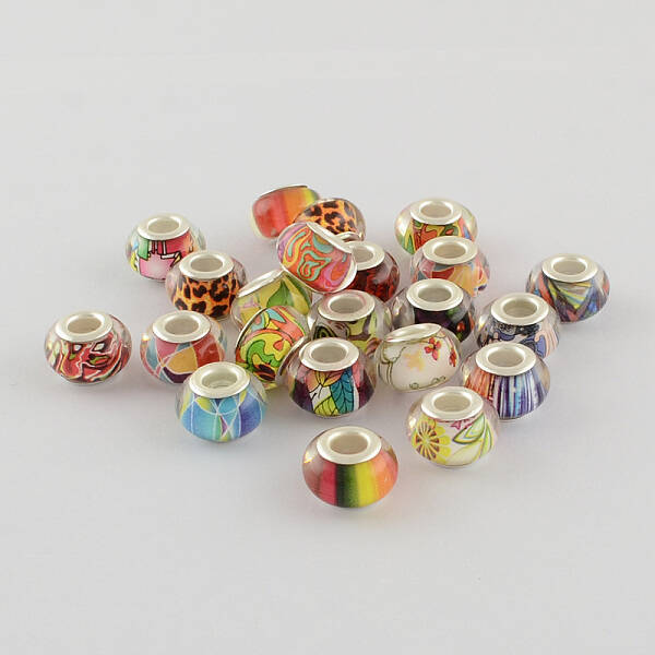 Large Hole Resin European Beads