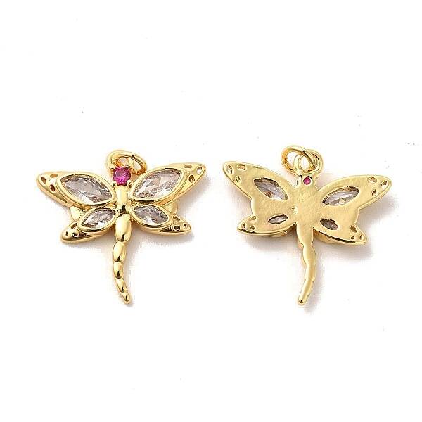 Brass Micro Pave Cubic Zirconia Pendants