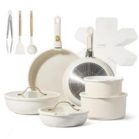 [Official] CAROTE 19/20pcs Detachable Handle Pots and Pans Set, Nonstick Cookware Set, Kitchen Cookware Sets, RV Cookware Set...