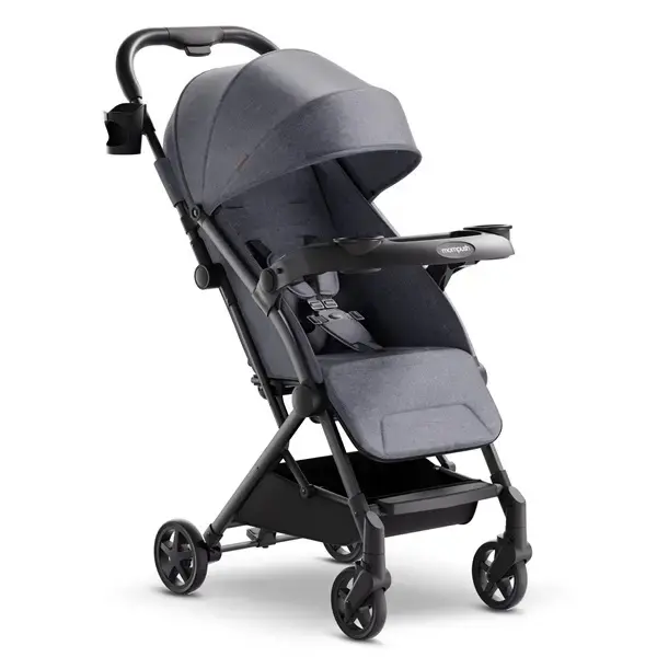 Mompush Lithe V2 Lightweight Travel Stroller, Compact Foldable Baby Stroller with Travel Bag, One-Hand Fold Stroller, Snack T...