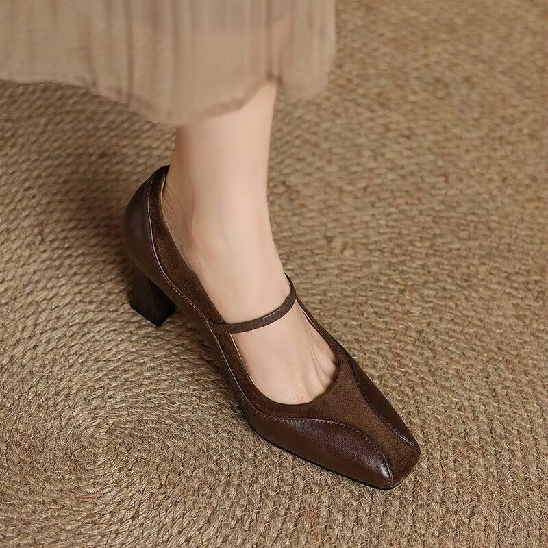 CHIKO Baka Square Toe Stiletto Mary Jane Shoes