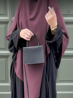 Women's Modest Fashion Solid Color Khimar, Plain Modest Headscarf for Women, Fashion Accessories for Daily Wear, Minimalist H...