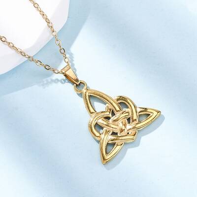 Trinity Knot 304 Stainless Steel Pendant Necklaces