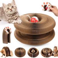 Cat Scratcher Toy, 1 Box Foldable Cat Scratcher Toy with Ball, Interactive Cat Toy, Pet Supplies for Indoor and Outdoor Use, ...