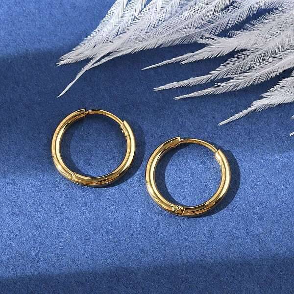 PVD Vacuum Plating 304 Stainless Steel Huggie Hoop Earrings for Women