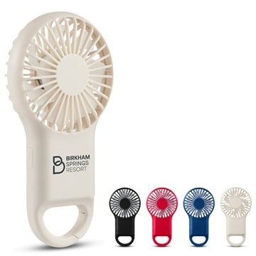 100 Custom Hampton USB Clip Fan - Rechargeable & 3-Speed