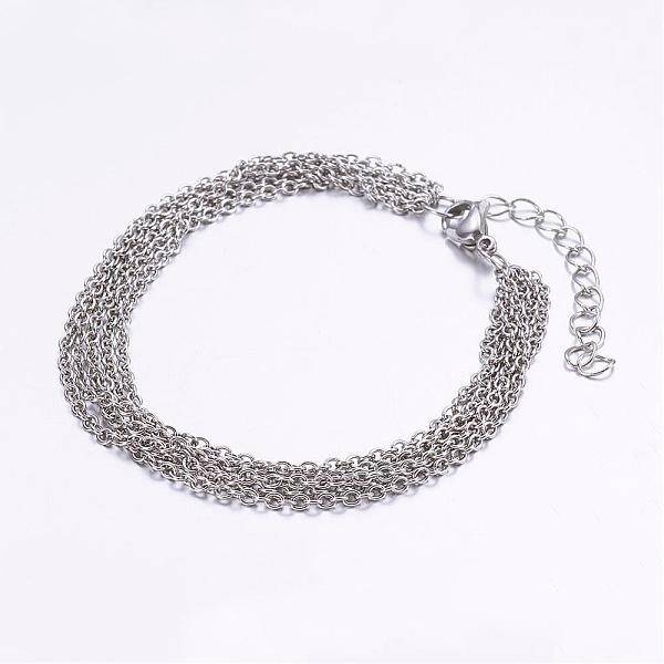 Tarnish Resistant 316 Surgical Stainless Steel Cable Chain Bracelets