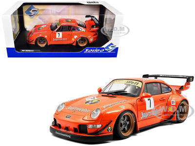 2020 RWB Bodykit #7 Jagermeister Orange with Graphics 1/18 Diecast Model Car by Solido