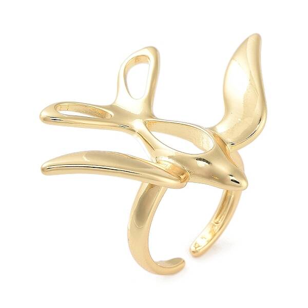 Brass Bird Open Cuff Ring for Women