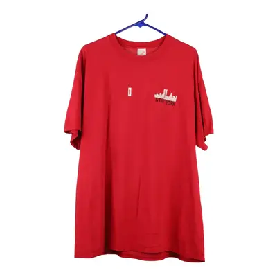 New York Jerzees T-Shirt - XL Red Cotton