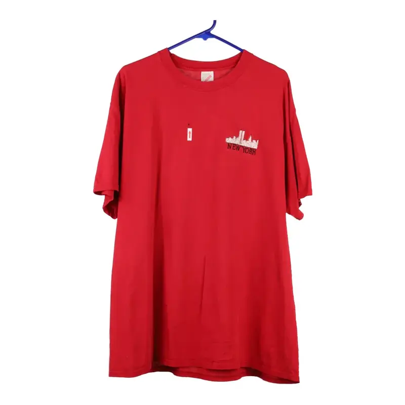 New York Jerzees T-Shirt - XL Red Cotton