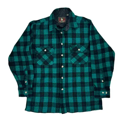 High Sierra Checked Overshirt - Medium Black Wool Blend