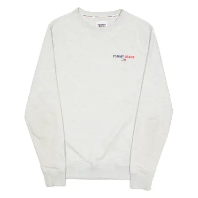 TOMMY HILFIGER TOMMY JEANS Mens Sweatshirt Grey Crew Neck S