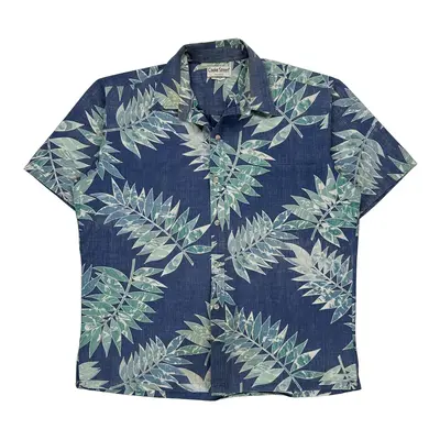 Cooke Street Hawaiian Shirt - Large Blue Cotton