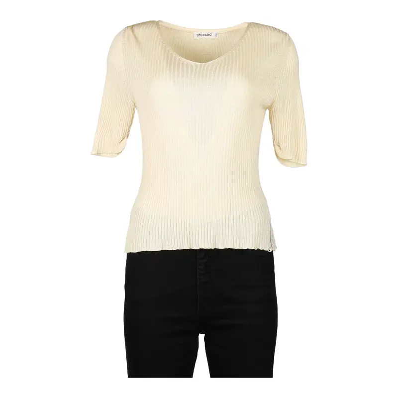Iceberg Top - Large Cream Cotton Blend