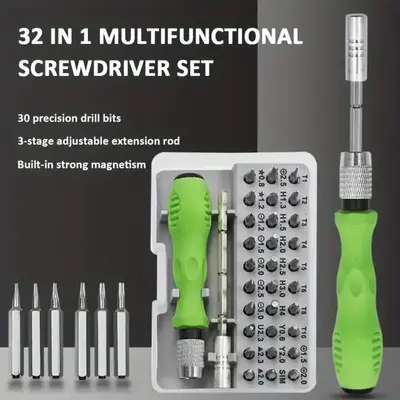 32 In 1 Screwdriver Set, Precision Mini Magnetic Screwdriver Bits Kit, Maintenance Tool Compatible with IPadĀ Mobile PhoneĀ C...