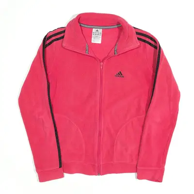 ADIDAS Pink Fleece Jacket Womens XS