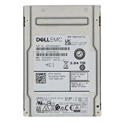 Dell 02XVX2 | 3.84TB 2.5-inch 24GB/s SAS Read-Intensive ISE Hot-Pluggable Solid State Drive for PowerEdge G14 - G16 Servers a...