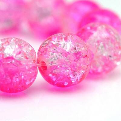 Baking Painted Crackle Glass Bead Strands