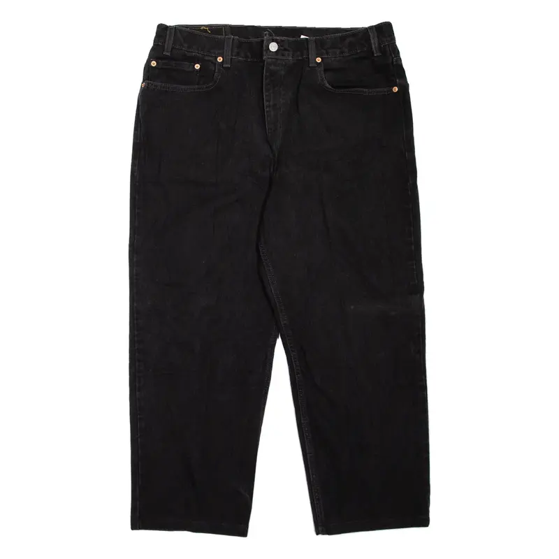 LEVI'S 550 Jeans Mens Black Relaxed Tapered 90s W40 L25