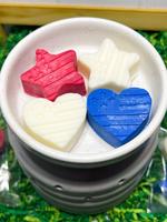 4 Pack Family & Freedom Heart & Star Wax Melts