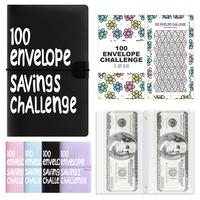 100 Days Money Saving Challenge Coin Envelope BudgetStorage Book - Binding Covers With Daily Savings Tracker,Habit-Forming Sy...