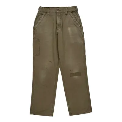 Loose Original Fit Carhartt Carpenter Trousers - 30? Waist Khaki Cotton