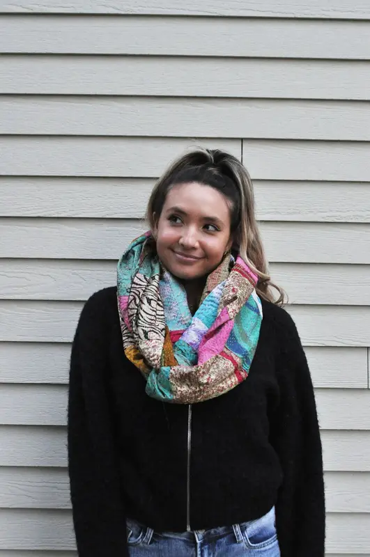 Infinity Kantha Scarf - Wholesale - Upcycled *Available to order*** | Size: O/S (6) | Color: Assorted