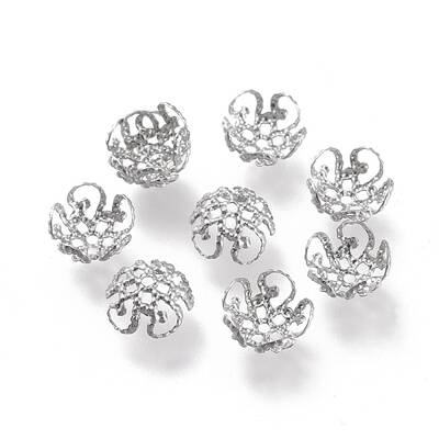 Non-Tarnish 316 Stainless Steel Fancy Bead Caps