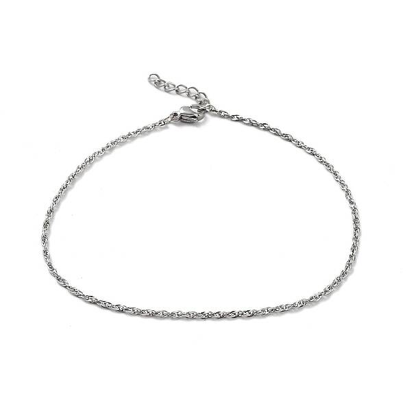 Non-Tarnish 304 Stainless Steel Rope Chains Bracelets