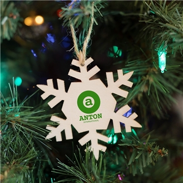 100 Promotional Wood Ornament - Snowflake
