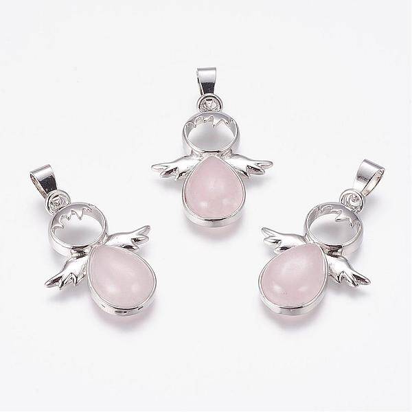 Natural Rose Quartz Pendants
