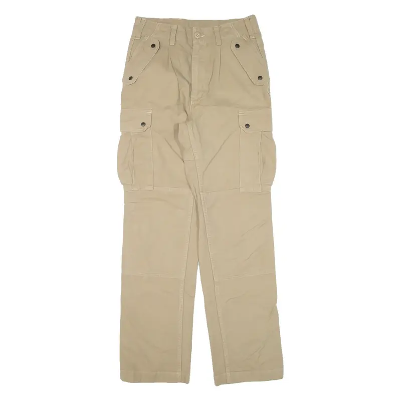 Military Cargo Mens Trousers Beige Regular Straight W29 L32